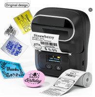 Printer Label Termal Mini Portabel T02, Printer Foto Portabel, Printer Label Mini