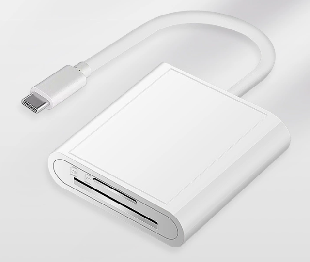 2-in-1 OTG Type C Card Reader USB Flash Drive SD TF Cardreader Compatible iPad Tablet Huawei-Smart Memory for Type C Devices