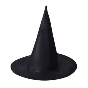 Penjualan Laris Topi Penyihir Hitam Halloween Kostum Pesta Halloween Aksesori Dekorasi Cosplay untuk Pria Wanita Anak-anak