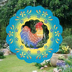 Rooster Wind Spinner aire colgante para decoración exterior e interior Chells decoraciones navideñas - Product Image 2