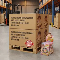 Bonbons Jouets 35g, Gommes Amusantes en Forme de Ramen 20g, Bonbons Gélifiés Plus 15g, Bonbons Gazeux en Forme de Fruits et Légumes, Bol Nouveauté, Snack pour Enfants, Vente en Gros