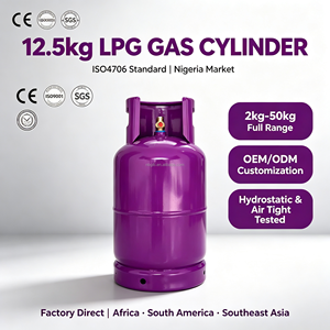Cilindro de Gas LPG de Acero de Alta Calidad de 12.5 kg, Válvula de 27 mm, Estándar de Nigeria, Vacío, <span class=keywords><strong>Propano</strong></span> <span class=keywords><strong>Butano</strong></span>, Certificación ISO - Product Image 1