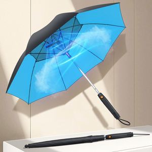 Outdoor Straight Mist Cooling Fan Umbrella with Water <b>Spray</b> Function Business Gift <b>Set</b> Manual Operation - Product Image 1