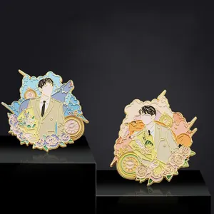 에스말트 소나무 드 애니메이션 프로모션 사용자 정의 로고 금속 공예 만화 맞춤형 옷깃 소프트 하드 에나멜 핀 배지