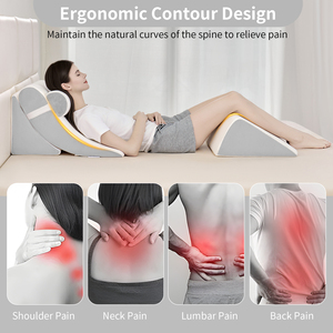 Coussin triangulaire orthopédique en mousse à mémoire de forme pour lecture, soutien des pieds, reflux acide, pour chambre et salon - Product Image 2