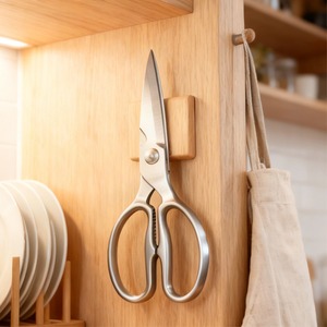 Stainless Steel <b>Kitchen</b> <b>Scissors</b> All Steel Multi Purpose Home Use Straight Head Silver - Product Image 1