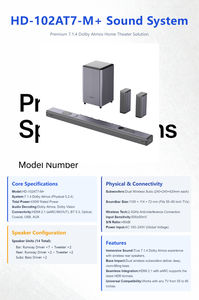 Barre de son <span class=keywords><strong>Dolby</strong></span> Atmos 7.1.4 CH 430W, système home cinéma avec caisson de basses et enceintes arrière sans fil, 16 haut-parleurs, HDMI EARC, vente en gros - Product Image 6