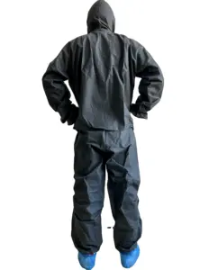 OEM Gray Two-piece PP Disposable Coveralls SMS Overall Dustproof Clothing Workwear