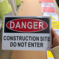 Señal de Seguridad para Obras de Construcción, Cumple con OSHA y ANSI, Señal de Advertencia de Peligro, Prohibido el Acceso, Precaución, Uso Obligatorio de EPP