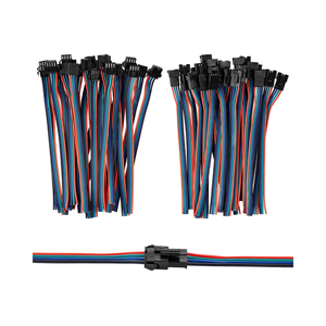 4-Pin JST SM Connector Kit <b>LED</b> Strip Adapter Plug <b>Micro</b> JST Male Female Connector 15CM 20AWG Wire for <b>LED</b> <b>Light</b> - Product Image 1
