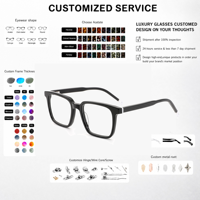 Prêt à expédier – Lunettes optiques carrées haut de gamme en acétate pour enfants – Montures de lunettes tendance pour enfants – Confortables pour un usage quotidien