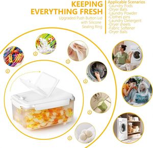 Wholesale <b>Large</b> Capacity Clear Plastic Rice Dispenser Box and Measuring <b>Cup</b> Sealed Grain Storage Container for Food Storage - Product Image 4