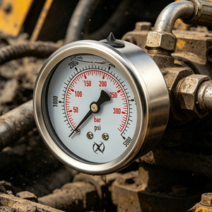 Manómetro <span class=keywords><strong>de</strong></span> Presión Hidráulica ZX-6-10 <span class=keywords><strong>de</strong></span> 400 Bares con Conexión Trasera <span class=keywords><strong>de</strong></span> Acero Inoxidable Líquido - Product Image 4