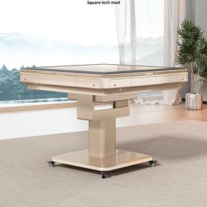 Table de Mahjong entièrement automatique, table à manger domestique intégrée, double usage, spéciale salle de jeux d'échecs et de cartes, silencieuse, pliable, avec revêtement floqué - Product Image 2