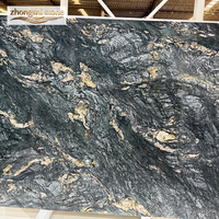 Dalle de quartzite de luxe émeraude verte foncée naturelle lisse, résistante à l'usure, design moderne, pour salle de bain et cuisine, directement de l'usine