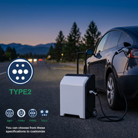 Chargeur de Véhicule Électrique Portable sur Roues 3,5 kW 3 kWh avec Stockage d'Énergie, Chariot d'Urgence Personnalisé, Prises GB/T Type 1 Type 2 Tesla