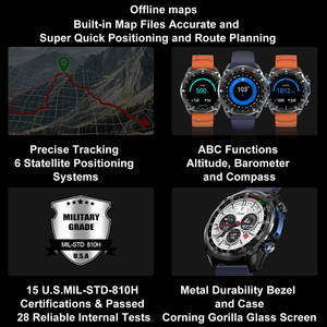 <span class=keywords><strong>2025</strong></span> mới DT G1 thông minh đồng hồ xây dựng trong GPS ẩn bản đồ 4GB lưu trữ 3ATM không thấm nước 860mAh pin ngoài trời thể dục thể thao Smartwatch - Product Image 3