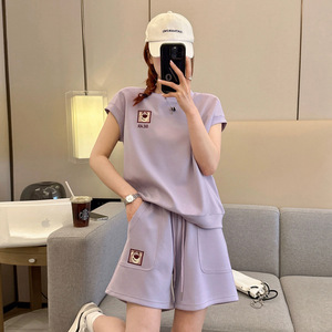 Pijama de Verano de Algodón con Estampado de Anime Kawaii Sanrioed, Linda Chica Anime <span class=keywords><strong>Mymelody</strong></span> Kuromi, Conjunto de Ropa para el Hogar con Logo para Niños - Product Image 4