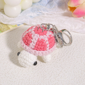 Porte-clés mini tortue au crochet fait main, pendentif animal tricoté mignon, décoration de sac pour <span class=keywords><strong>femme</strong></span>, jouet sensoriel, cadeau, vente en gros - Product Image 5