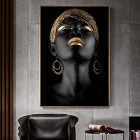 Belle peinture murale artistique nordique minimaliste, homme et femme, décoration intérieure, peinture nue avec lumière LED pour salle de bain