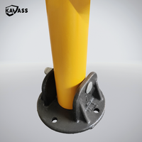 KAVASS Borne de stationnement pliable en acier jaune avec serrure pour les allées des Émirats arabes unis