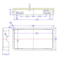 Boîtier d'adaptateurs en plastique ABS injecté 48x26x15 MM Personnalisable Noir IP54 Boîtier de jonction ISO9001 pour électronique