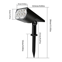 Neue Solar LED Garten lampe IP65 Wasserdichte Wand leuchte für Lawn Tree Park Landscape Decor Außenwand scheinwerfer