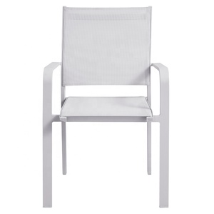 Salle à manger empilable de qualité Bistro Patio Tables et chaises en aluminium Mobilier d'extérieur Ensembles de meubles de jardin en plein air - Product Image 6