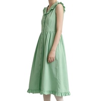 Robe sans manches décontractée de haute qualité, coupe trapèze, col en V, ajustement régulier, collection Printemps-Été