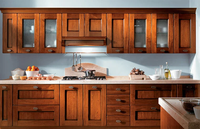 Ensemble de luxe Shaker en bois massif classique Poignées d'armoires de cuisine Design hôtel gratuit