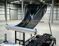 Système de bâche hydraulique à portique élévatrice à déploiement automatique, kit de bâche monté sur châssis pour camion benne à crochet pour le transport de déchets et la conformité aux normes