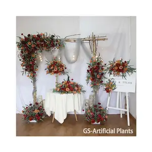 Bruiloft Ontwerp Zijden Bloem Boog Arrangement 2M Boog Van Bloem Podium Decoratie Props