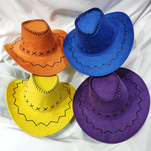 Bán buôn Mỹ Prairie Top hat người đàn ông phụ nữ Đảng bãi biển cưỡi ngựa tùy chỉnh in rộng vành Tây cao bồi hat - Product Image 6