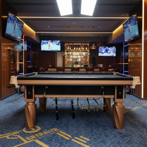 Tavolo da Snooker Professionale da 12 Piedi con Sponde in Acciaio, Tasche in Pelle e Sistema di Riscaldamento - Product Image 1