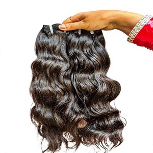 Cabello Humano Ondulado Indio Virgen Sin Procesar de 14-32 Pulgadas 12A, Súper Doble Trama, Ondas Profundas Sueltas - Product Image 1