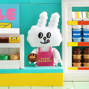Tienda de Conveniencia BUNNI KONBINY, Bloques de Construcción de Mini Tienda con Temática de Conejitos, Juguete de Escena Diaria para Niños - Product Image 4