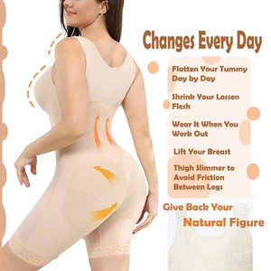 Gaine de récupération post-partum à fermeture avant, body sculptant effet sablier, couvrant la poitrine, Fajase Colombiana pour femme avec fermeture éclair à l'entrejambe - Product Image 6