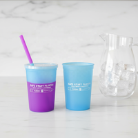 Gobelet de stade personnalisé imprimé pour festival de musique, événement sportif, 12oz 14oz 16oz 20oz, gobelet à boisson froide changeant de couleur magique avec logo