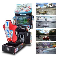 Simulateur de conduite vidéo à grande vitesse Arcade Racing Car Game Machine Jeu à jetons pour l'amusement