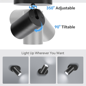 Aigostar moderna lampada da soffitto regolabile nero uso interno Gu10 Base faretti moderni faretti regolabili per uso interno - Product Image 2