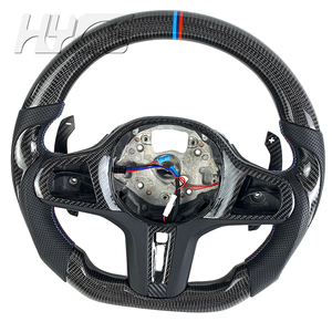 Volante Personalizado de Fibra de Carbono y Cuero Estilo Racing para <span class=keywords><strong>BMW</strong></span> G20 G30 <span class=keywords><strong>G21</strong></span> M3 M4 320i 325i <span class=keywords><strong>330i</strong></span> 340i - Product Image 2