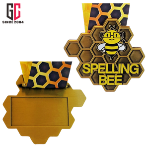 15 ans Usine personnalisé Spelling Bee Médaille en nid <span class=keywords><strong>d</strong></span>'abeille - Product Image 3