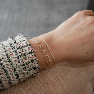 Éternité 925 argent sterling plaqué or 18 carats Double chaîne <span class=keywords><strong>nom</strong></span> Bracelet Style classique bijoux fins pour femmes pour les fêtes - Product Image 3