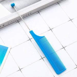 Personalized DIY <b>Beaded</b> Tail Comb <b>Plastic</b> Hair Styling Tool with Fine Teeth for Home & Salon Use - Product Image 2