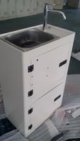 Lavabo pour ambulance, pour conversion de fourgon universel, en alliage d'aluminium avec finition thermolaquée