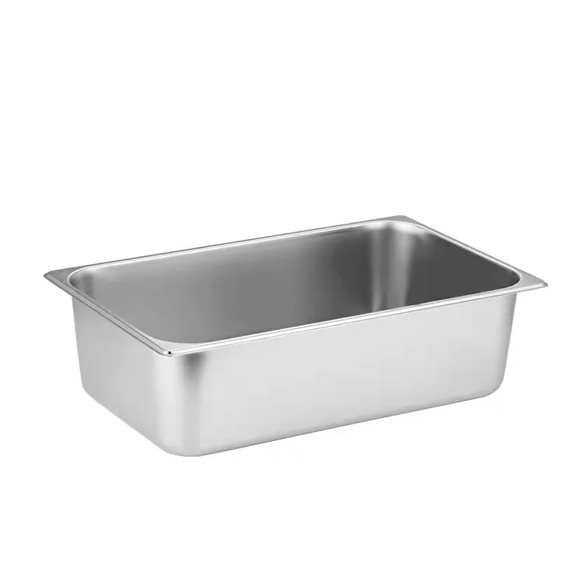 Professional Supply Simple Design Customization Stainless Steel Salad Food Tray Pan