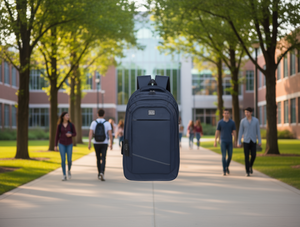 Zaino da uomo in nylon 20-39L con scomparto per laptop, resistente all'acqua, con spallacci per il business, fantasia tinta unita - Product Image 2