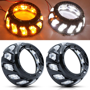 लिनेट्रिक्स आरजीबी गतिशील नेतृत्व वाली परी आंखें काले शरूद जेनन द्वारा हेडलाइट रेट्रोफिट सार्वभौमिक हेडलाइट असेंबली - Product Image 3