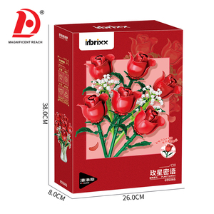 Ensemble <span class=keywords><strong>de</strong></span> blocs <span class=keywords><strong>de</strong></span> construction <span class=keywords><strong>de</strong></span> fleurs <span class=keywords><strong>de</strong></span> rose DIY, bouquet artificiel avec gypsophile, décoration d'intérieur, <span class=keywords><strong>jouet</strong></span> <span class=keywords><strong>de</strong></span> construction artisanal, cadeau <span class=keywords><strong>de</strong></span> la Saint-Valentin - Product Image 6