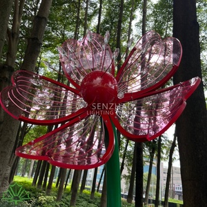 Senzhao New Fashion Flower Outdoor Decorative <b>Led</b> Lighting Low Voltage Landscape Road <b>Lights</b> - Product Image 3
